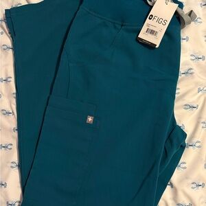 Figs Ocean Blue Scrub Pants